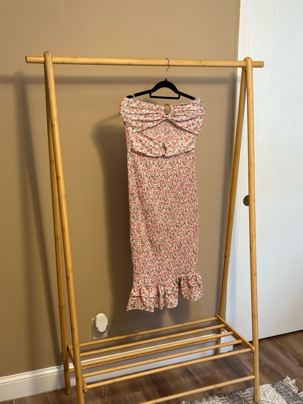 Missguided Floral Pink Dress SIZE (10)